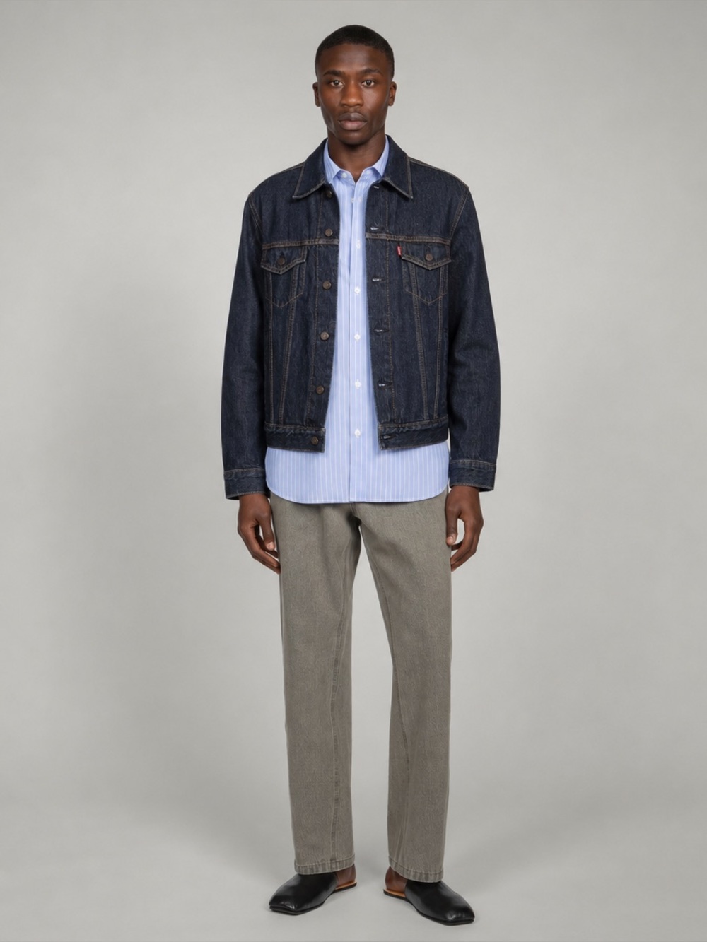 Levi's Dark Blue Denim Trucker Jacket - Picture 5 of 9